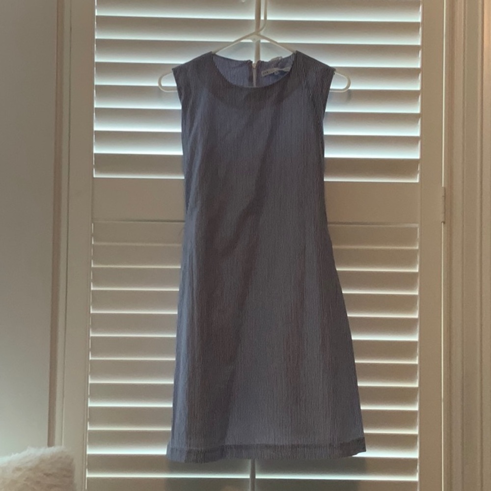 Blue & White Striped Bow Dress